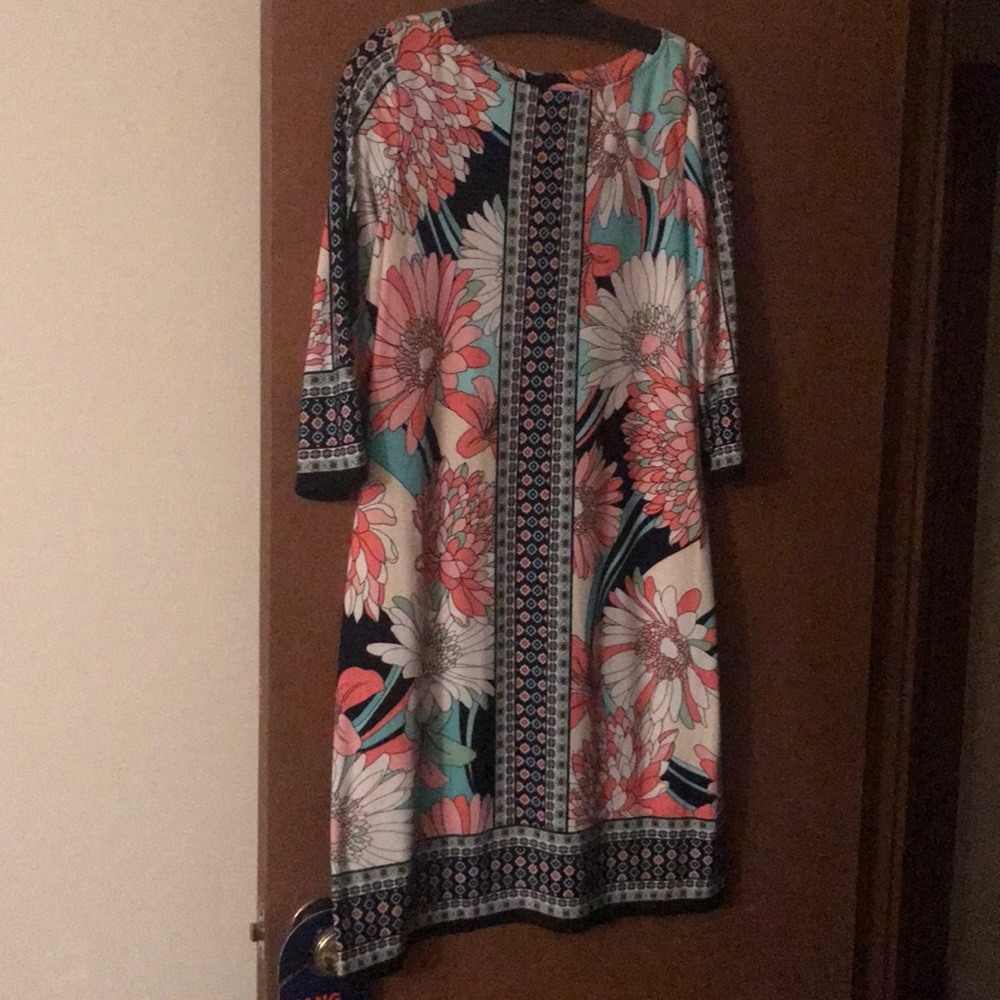 Colorful London Times dress